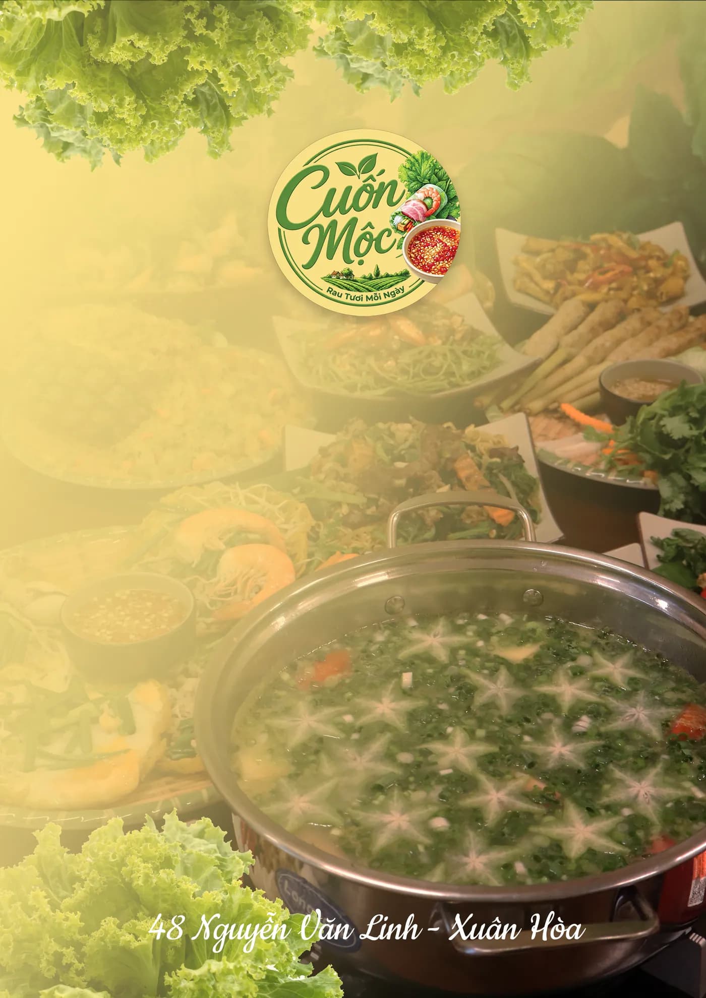 Menu quyển 7 trang — Cuốn Mộc