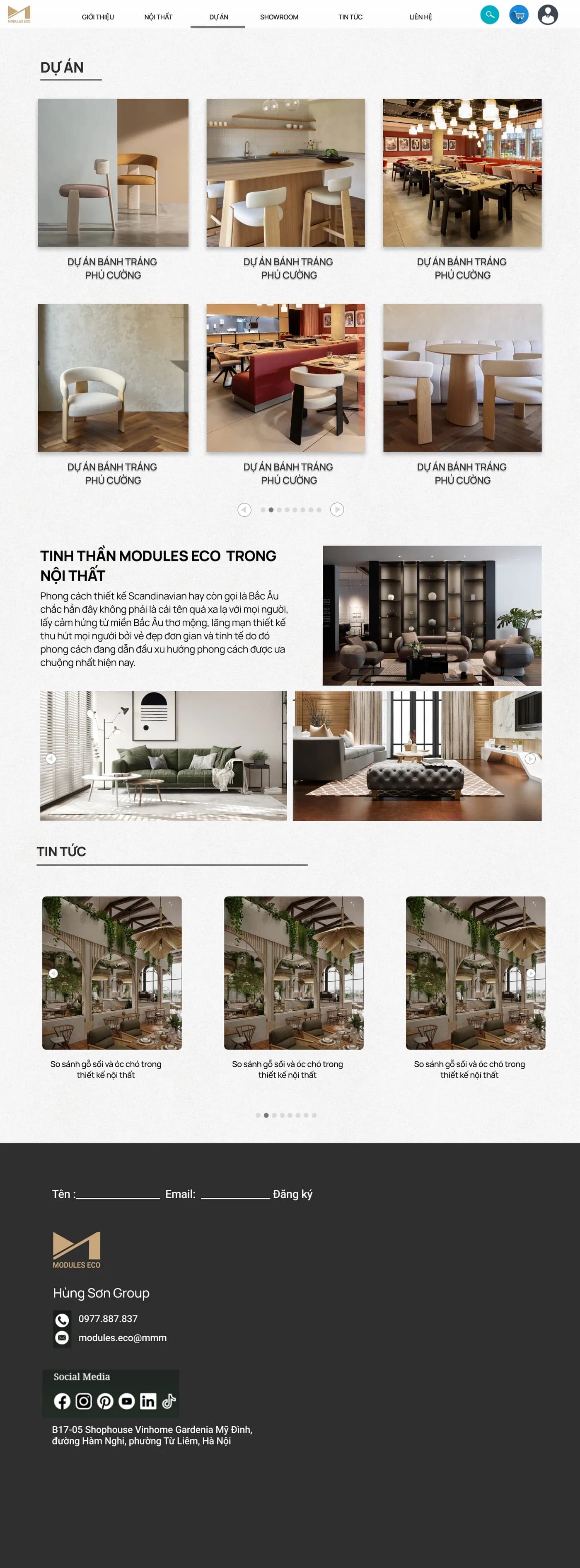 Thiết kế Modules Eco trong hồ sơ kinh nghiệm thành viên