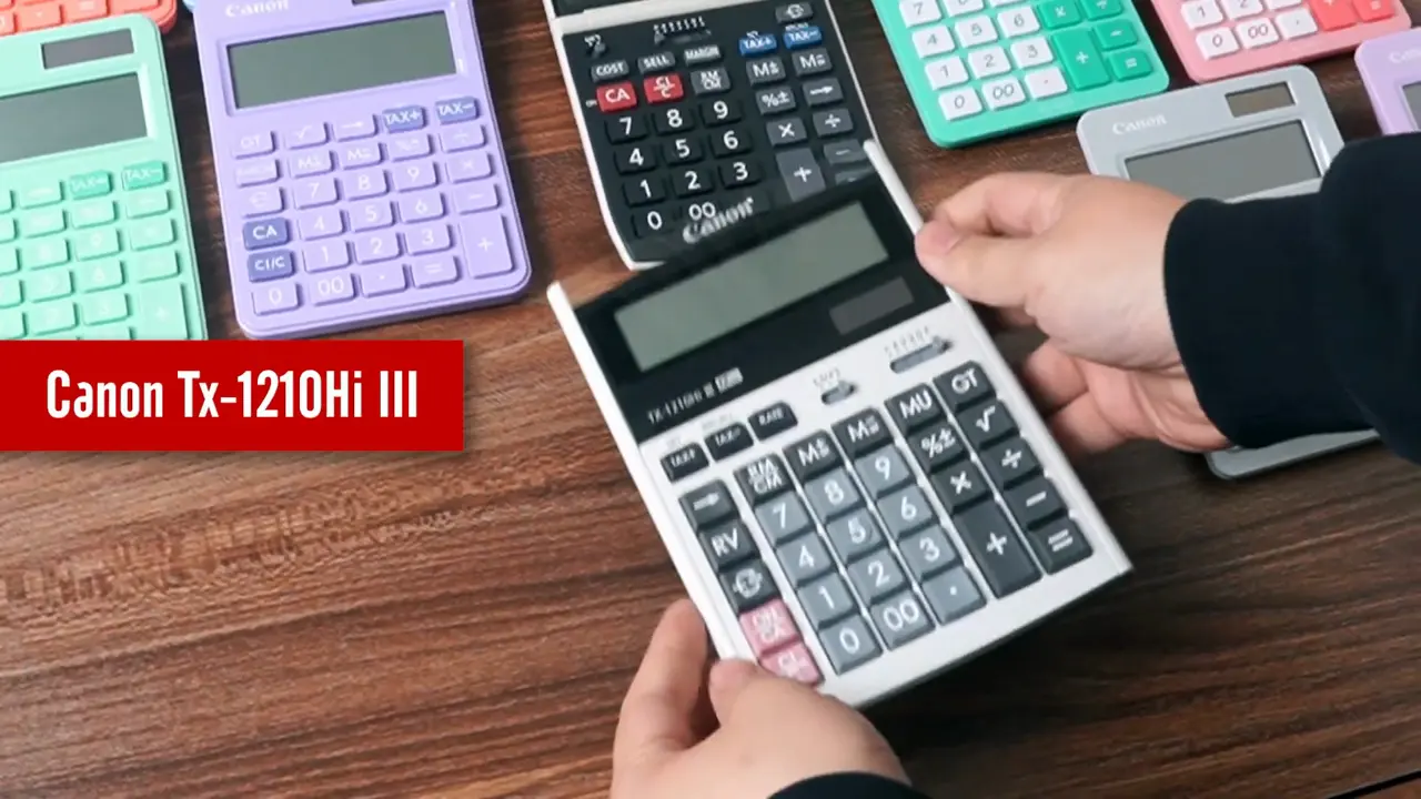 Máy tính Canon TX-1210Hi III Nhật Bản, Trải nghiệm bàn phím bấm IT Touch Key · trích đoạn 35s